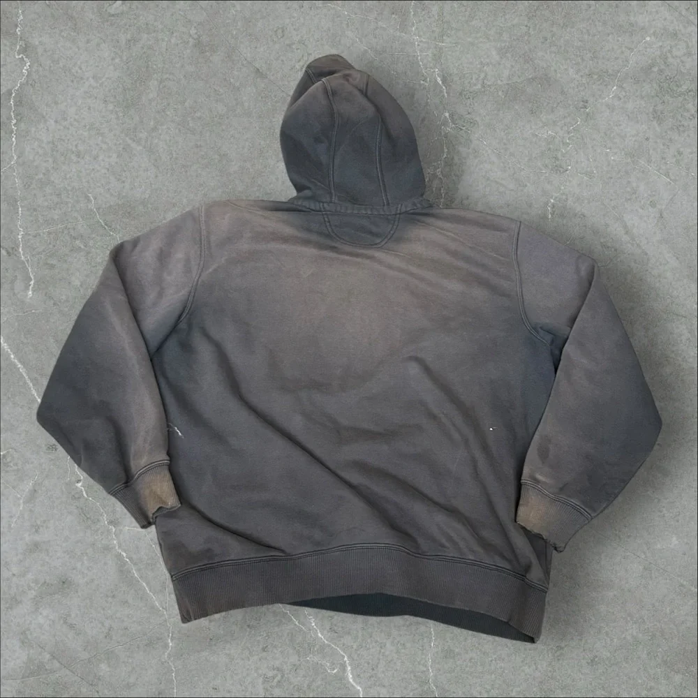 Carhartt Hoodie‎ Mens XL Black Faded Original Fit Distressed 100615 001 Pullover
